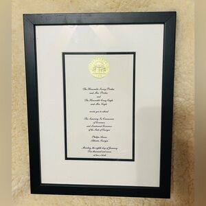 Invitation to the 2007 Inauguration Ceremony For The Governor Of Georgia